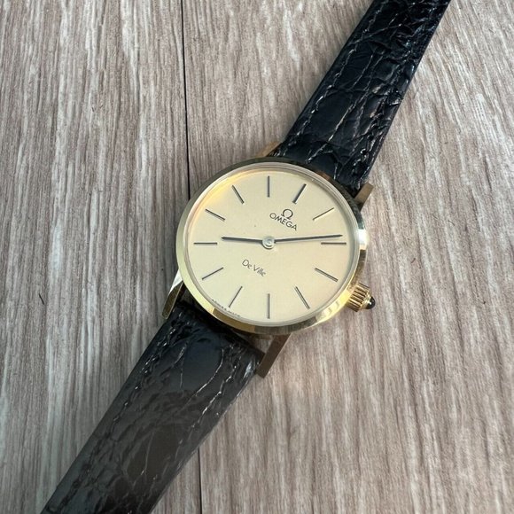 Vintage Omega De Ville Yellow Gold Dial Ladies Watch - NEW in original box - Picture 10 of 15
